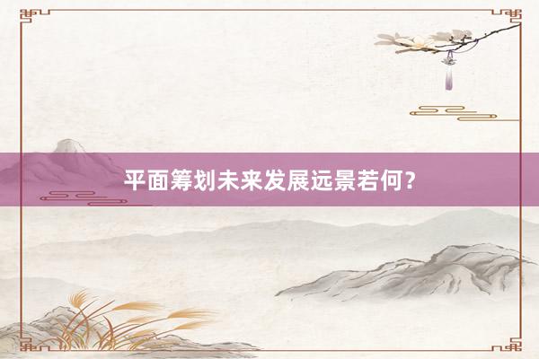 平面筹划未来发展远景若何？